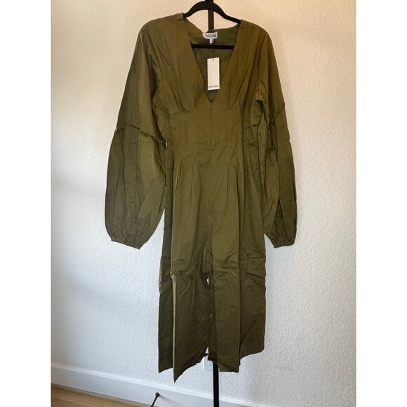 Andrea Iyamah | NIA CULOTTE OLIVE JUMPSUIT - Picture 5 of 10